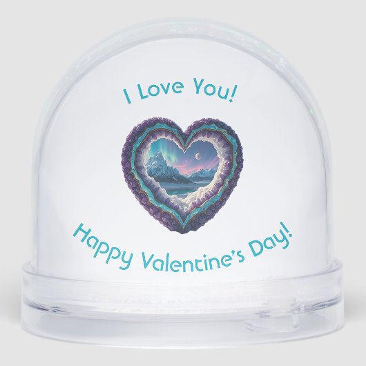 Heart-Shaped Ice Sculpture with Aurora (裏面)