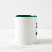 Heart-Shaped Leaves Bouquet Two-Tone Coffee Mug ツートーンマグカップ (中央)