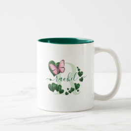 Heart-Shaped Leaves Bouquet Two-Tone Coffee Mug ツートーンマグカップ