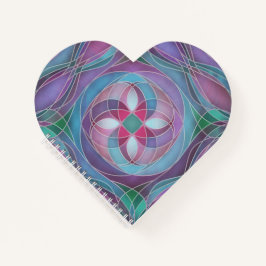 Heart-Shaped “Lemurian Ley Lines” Spiral Notebook ノートブック