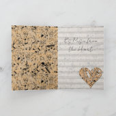 Heart-Shaped Love Typography with Musical Notes カード (内部)