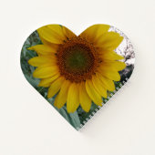 Heart Shaped Notebook with Bright Sunflower Cover ノートブック (裏面)
