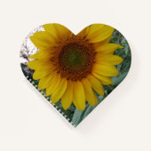 Heart Shaped Notebook with Bright Sunflower Cover ノートブック (正面)