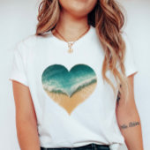 Heart-Shaped Ocean Waves, Romantic Beach Vibes Tシャツ