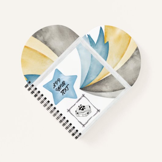 Heart Shaped Personalized Notebook ノートブック (正面)