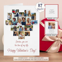 Heart Shaped Photo Collage Custom Valentines Day