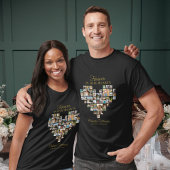 Heart Shaped Photo Collage Funeral Celebration Tシャツ