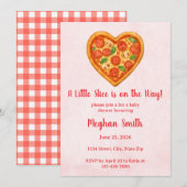 Heart Shaped Pizza Baby Shower Invitation 招待状 (正面/裏面)