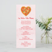 Heart Shaped Pizza Menu Card | Red Checkered メニュー (スタンド正面)