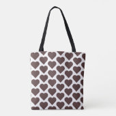 Heart Shaped Plaid Brown Blue トートバッグ (裏面)