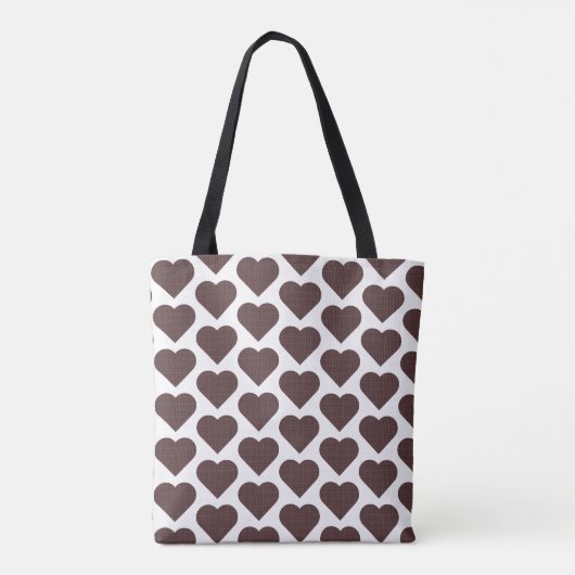 Heart Shaped Plaid Brown Blue トートバッグ (裏面)