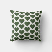 Heart Shaped Plaid Dark Green クッション (正面)