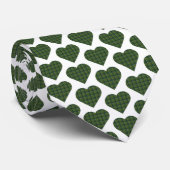 Heart Shaped Plaid Dark Green Neck Tie ネクタイ (ロール)