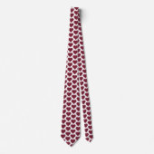 Heart Shaped Plaid Dark Red Burgundy Neck Tie ネクタイ (正面)
