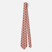 Heart Shaped Plaid Orange Burgundy Neck Tie ネクタイ (正面)