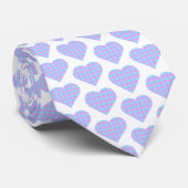 Heart Shaped Plaid Pink Blue Pastel Neck Tie ネクタイ (ロール)