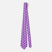 Heart Shaped Plaid Purple Pink Black Neck Tie ネクタイ (正面)