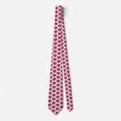 Heart Shaped Plaid Red Pink Neck Tie ネクタイ (正面)