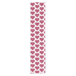Heart Shaped Plaid Red Pink Table Runner ショートテーブルランナー