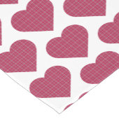 Heart Shaped Plaid Red Pink Table Runner ショートテーブルランナー (コーナー)