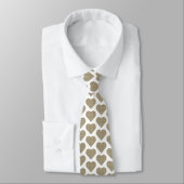 Heart Shaped Plaid Tan Blue White Neck Tie ネクタイ (タイ)