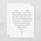 Heart Shaped Poetry Card サンキューカード (正面/裏面)