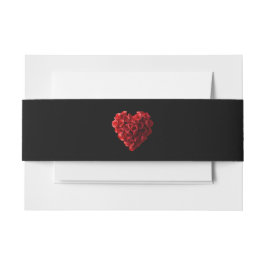 Heart Shaped Red Roses-Wedding- 招待状ベリーバンド