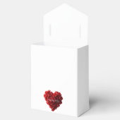Heart Shaped Red Roses-Wedding Thank you フェイバーボックス (オープン)