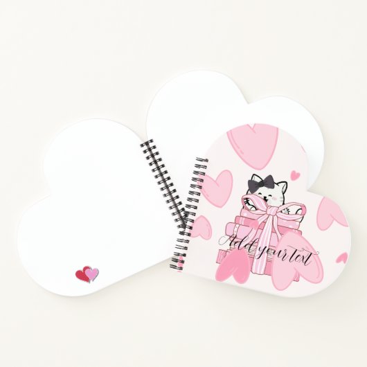 Heart Shaped Spiral Notebook – Customize Your Love ノートブック (内部)