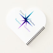 Heart-Shaped Spiral Notebook – Cute Journal for Wr ノートブック (裏面)