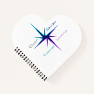 Heart-Shaped Spiral Notebook – Cute Journal for Wr ノートブック