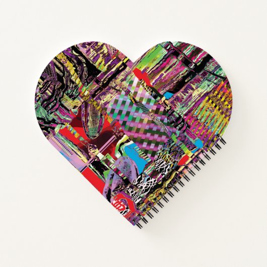 Heart Shaped Spiral Notebook – Urban Fractals ノートブック (裏面)