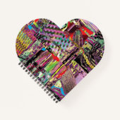 Heart Shaped Spiral Notebook – Urban Fractals ノートブック (正面)