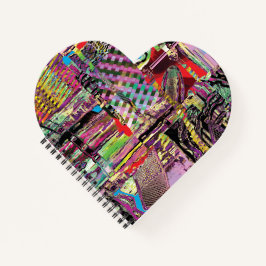 Heart Shaped Spiral Notebook – Urban Fractals ノートブック