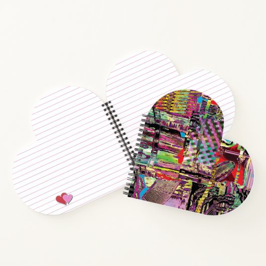 Heart Shaped Spiral Notebook – Urban Fractals ノートブック (内部)