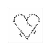 Heart shaped text best cat mom year ラバースタンプ (インプリント)