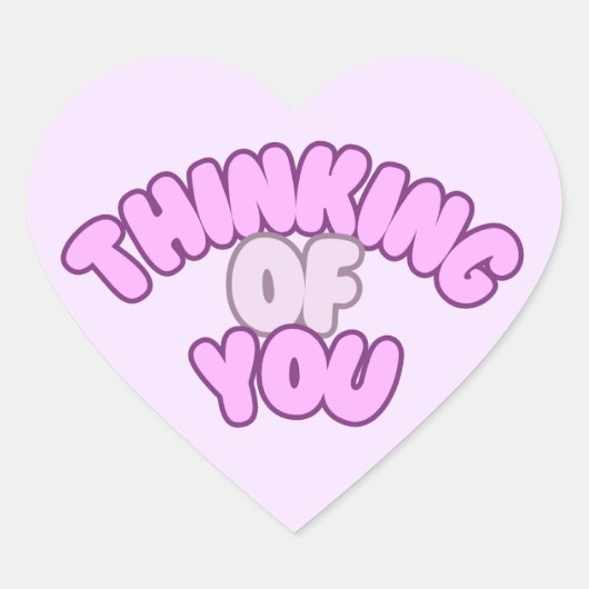 Heart-Shaped “Thinking of You” Sticker ハートシール (正面)