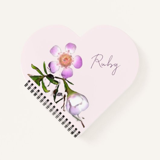 Heart Shaped Wax flower  ノートブック (正面)