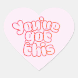 Heart-Shaped “You’ve Got This” Sticker ハートシール