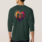 Heart Silhouette "Home Is You" Valentine's Day スウェットシャツ (裏面)