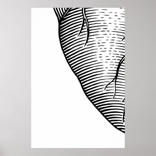 Heart Sketch Quadriptych Art Prints Scandinavian ポスター (正面)