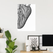 Heart Sketch Quadriptych Art Prints Scandinavian ポスター (ホームオフィス)