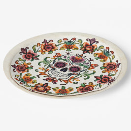 💀🎉Heart & Skullware Día de los Muertos ペーパープレート