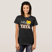 Heart Softball YaYa Cute Sport Matching Family Tシャツ (正面フル)