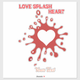Heart Splash Art – Creative Love Expression Design シール