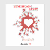Heart Splash Art – Creative Love Expression Design シール (シート)