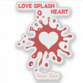 Heart Splash Art – Creative Love Expression Design シール (正面)