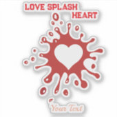 Heart Splash Art – Creative Love Expression Design シール (正面)