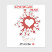Heart Splash Art – Creative Love Expression Design シール (シート)