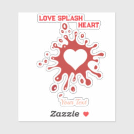 Heart Splash Art – Creative Love Expression Design シール